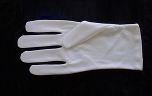 Wit Katoenen Handschoen