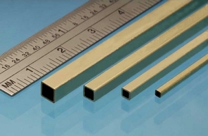 Albion Square Brass Tube 5,55mm x 5,55mm x 4,76mm