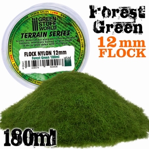 GSW Static Grass Flock Forest Green 12mm.
