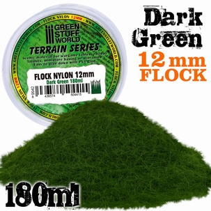 GSW Static Grass Flock Dark Green 12mm.