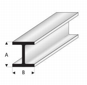 H profiel A=5mm     B=5mm