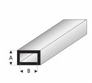 Buisprofiel plat A=2mm   B=4mm