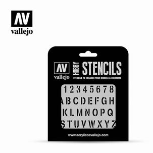 Vallejo Stencils Stamp Font