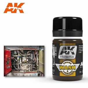 AK Enamel Aircraft Engine Wash 2033