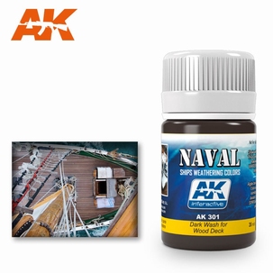 AK Enamel Dark Wash For Wood decks 301