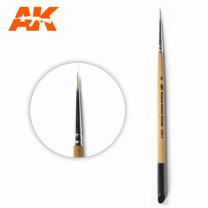 AK Premium Siberian Kolinsky Brush 0