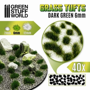 GSW Grass Tufts 6mm Dark Green