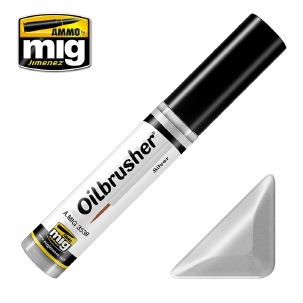 Ammo Mig Oilbrusher Silver