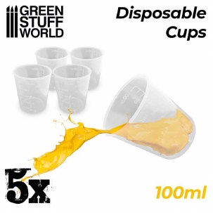 GSW Disposable Measuring Cups 100ml X5