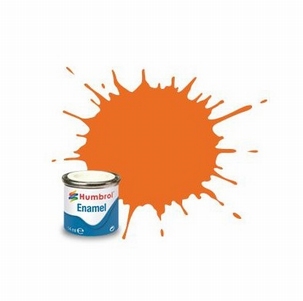 18 Humbrol enamel 14ml. Orange 18