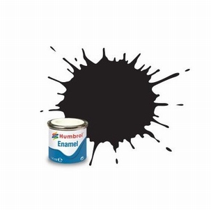 33 Humbrol enamel 14ml. Matt black 33