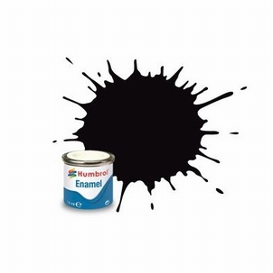 201 Humbrol enamel 14ml.Black 201