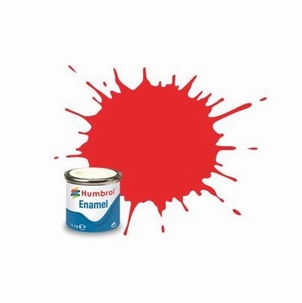 209 Humbrol enamel 14ml. Fluor.Gl. Fire orange 209