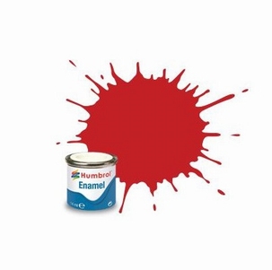 220 Humbrol enamel 14ml. Ferrari red 220