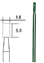 Diamant slijpstift cilinder 1,8mm