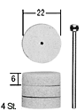 Speciale polijstschijven 22mm 4st + houder