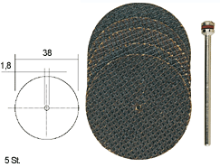 Doorslijpschijven 38mm 5st