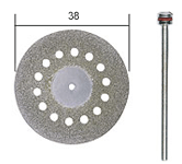 Diamant doorslijpschijf 38mm met koelgaten