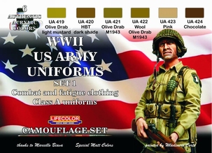 WWII US Army Uniforms Colours set1 CS17