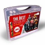 AK 3G Plastic Briefcase 120 Figure Colors